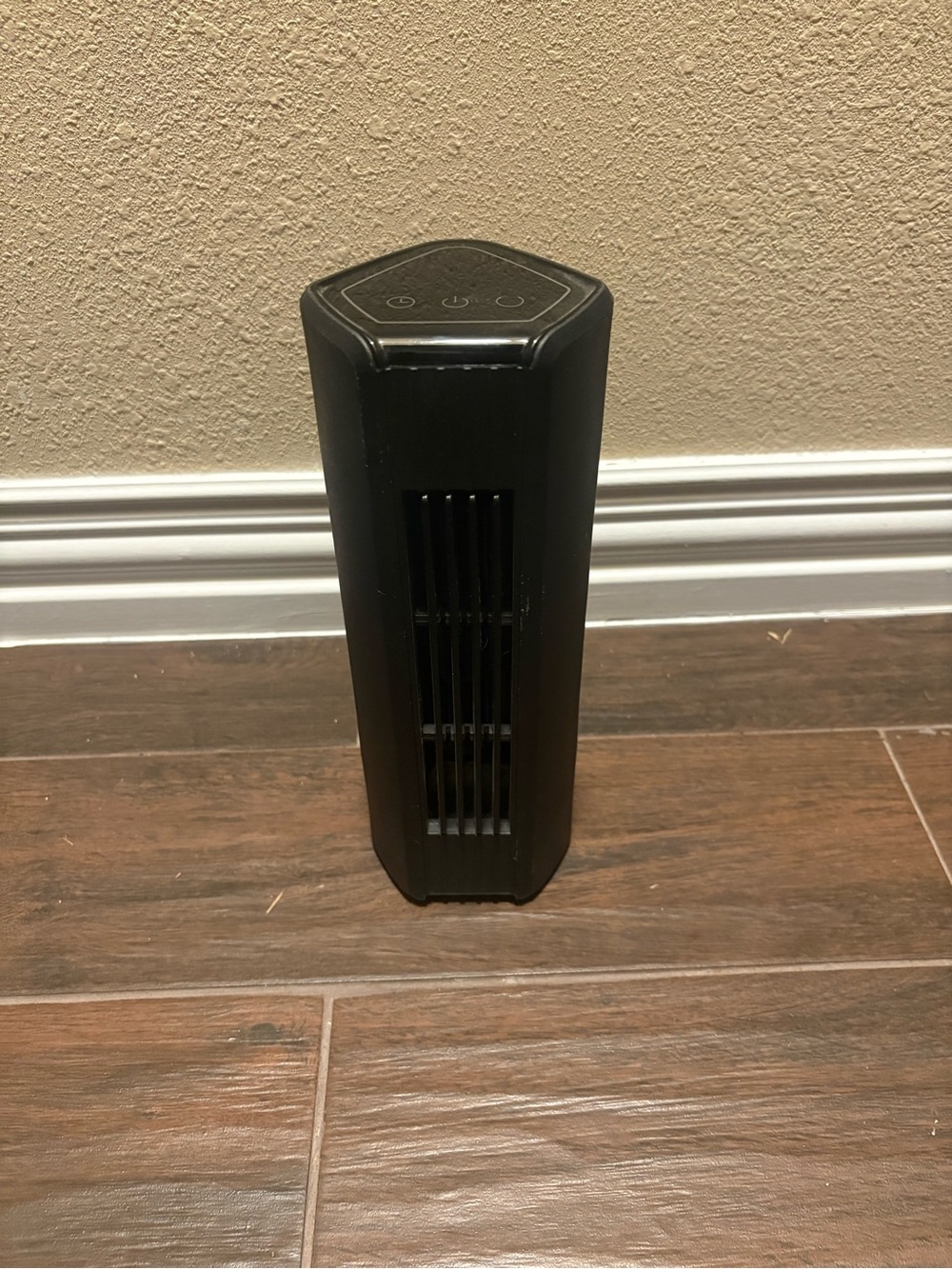 Compact Black Tower Fan